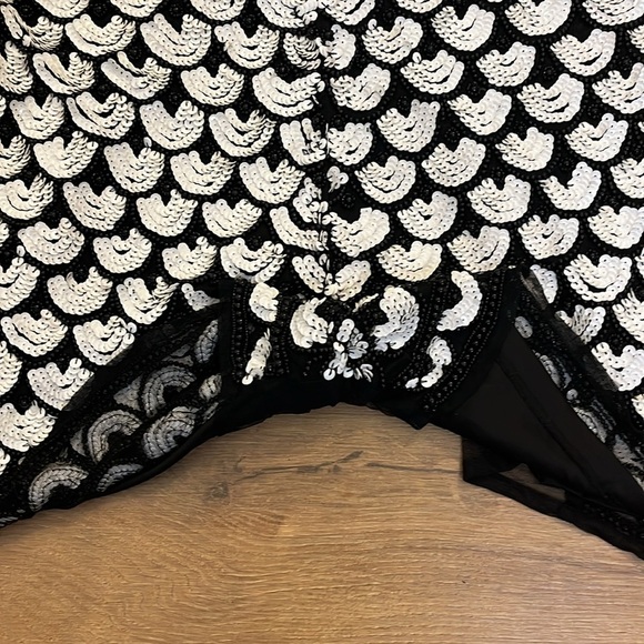 ASOS | New Haley sequin & beaded short romper Halter neckline Women’s size 14 - Picture 4 of 14